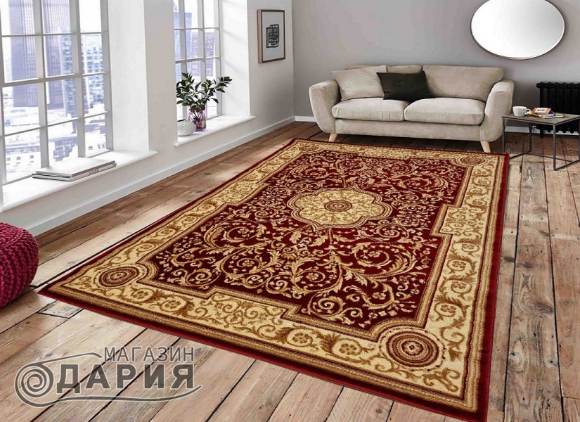 Тъкан персийски килим Blue stones 1706_RED